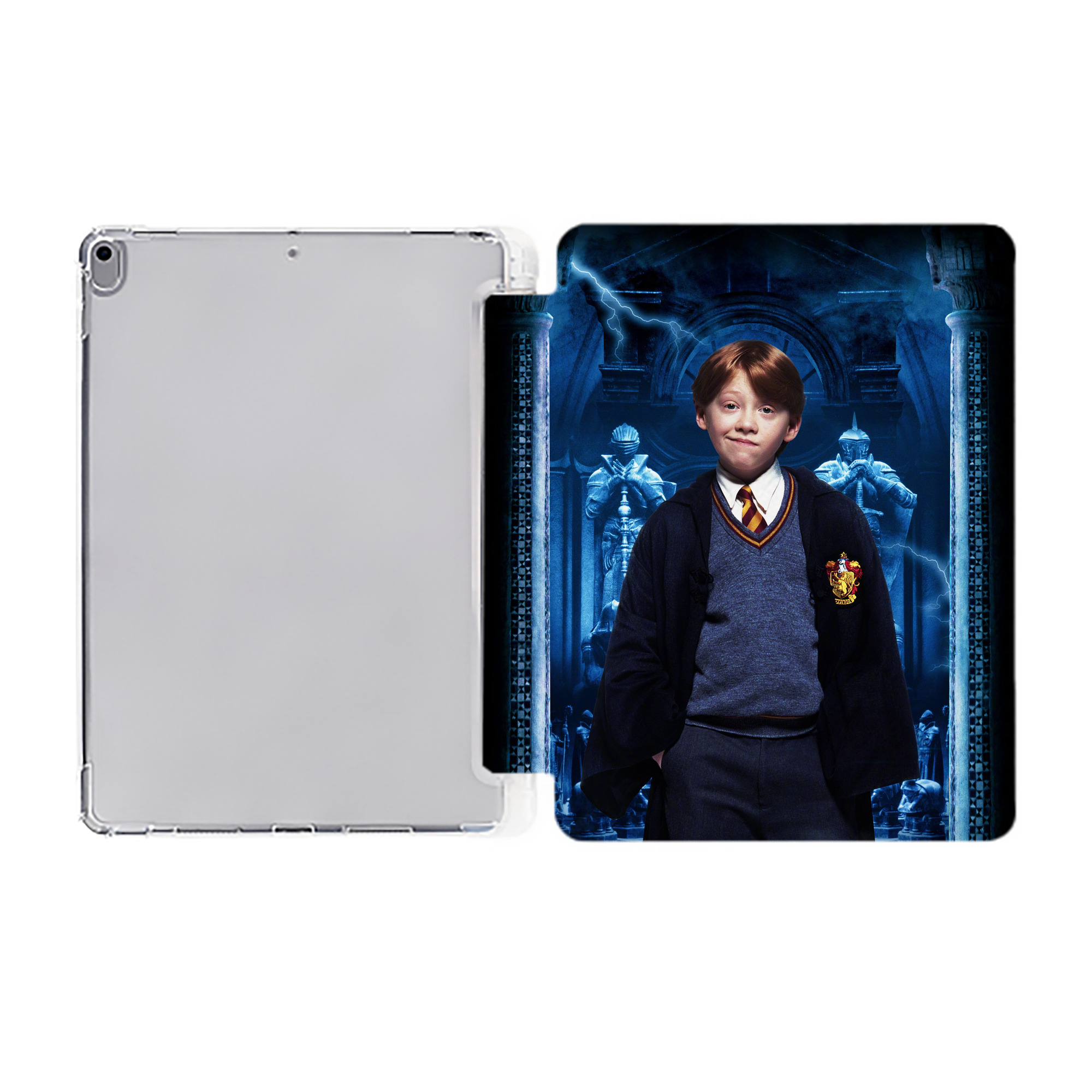 （画像用） Harry Potter ハリー・ポッターシリーズ IPad ケース ペン収納付き 三つ折りスタンド PUレザー×シリコン 対応機種9.5/10.5/10.9インチ